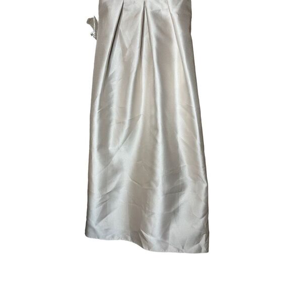 Dessy Girl Satin Twill Sleeveless Full Length Palomino Dress NWT Size 8 Junior - Picture 4 of 8